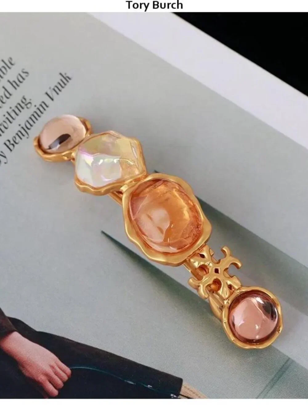 Tory Burch gold hair accessory hair clip